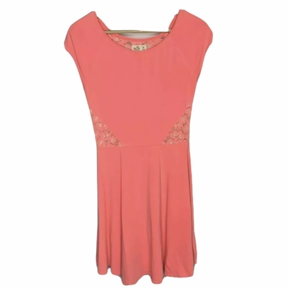 Hollister Juniors Skater Dress Medium Coral Lace